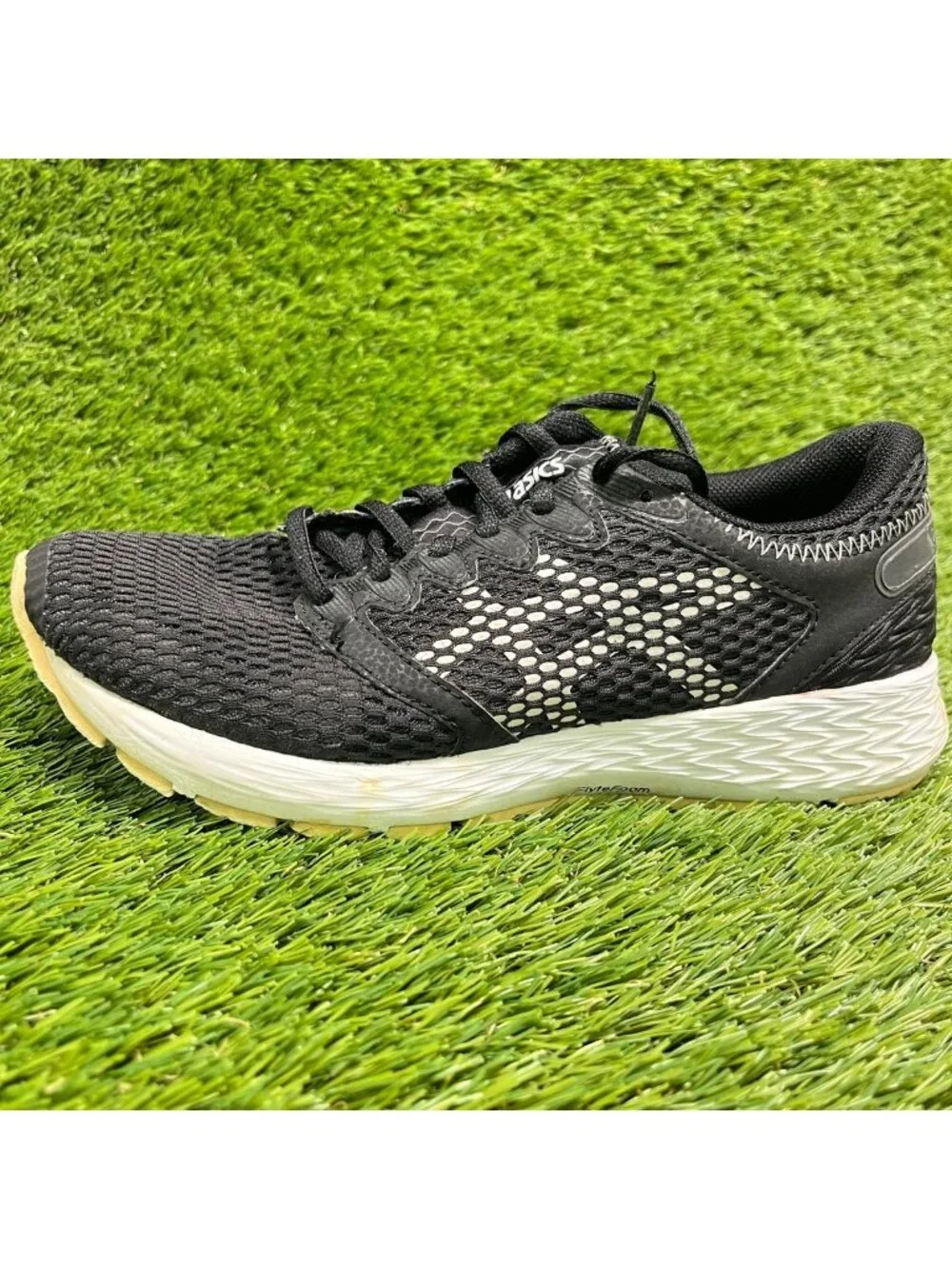 Asics RoadHawk FF2 Womens Size 6.5 Black White Athletic Running Shoes Sneakers